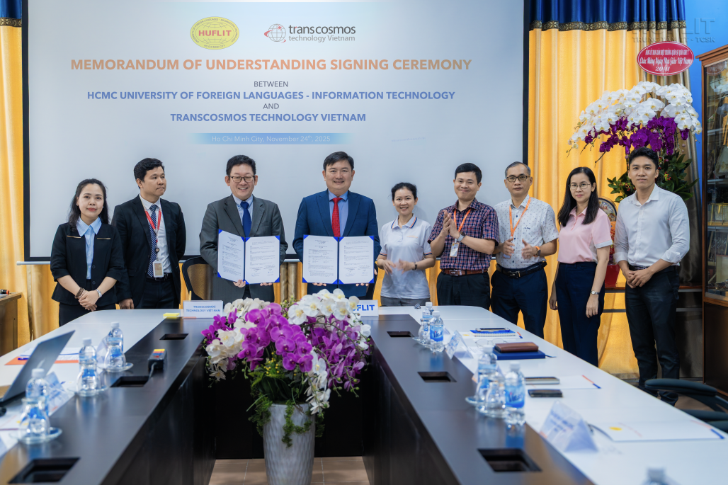 transcosmos’s Vietnam-based system development subsidiary signs MoU with Ho Chi Minh City University of Foreign Languages and Information Technology (HUFLIT)
